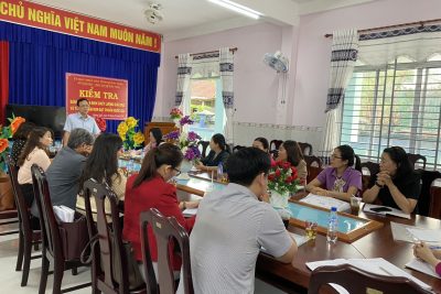 Đón đoàn kiểm tra đánh giá ngoài của Sở giáo dục và Đào tạo Quảng Ngãi